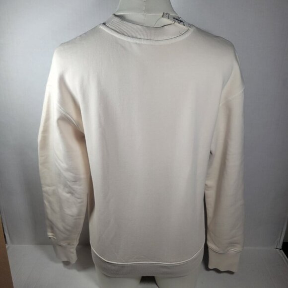 Madewell Womens Cream Crewneck Sweatshirt XXS Cotton Blend Casual Pullover - Picture 6 of 9